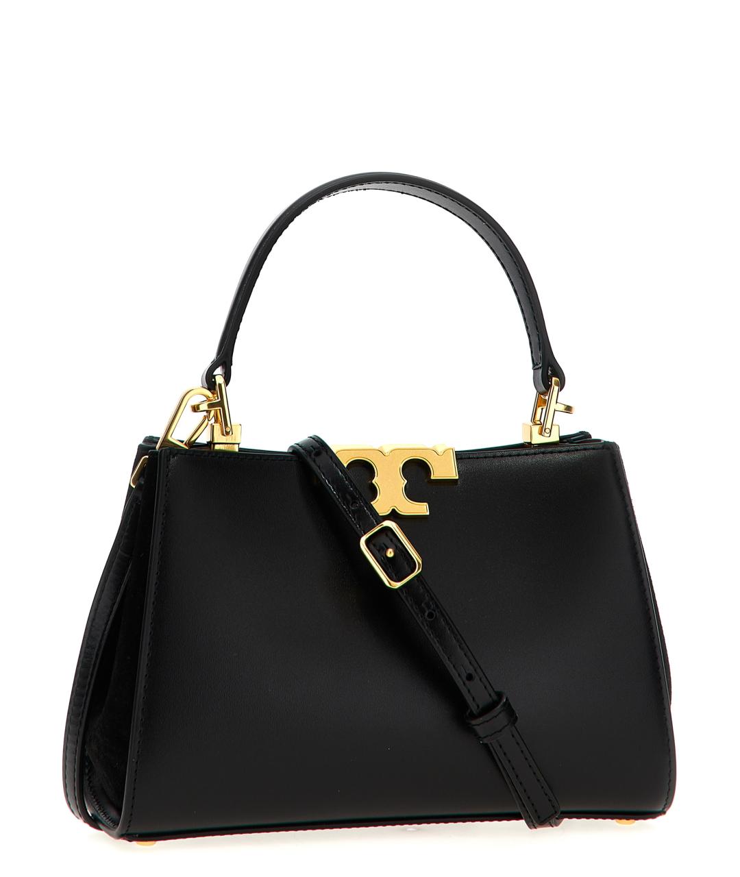 TORY BURCH Черная кожаная сумка тоут, фото 2