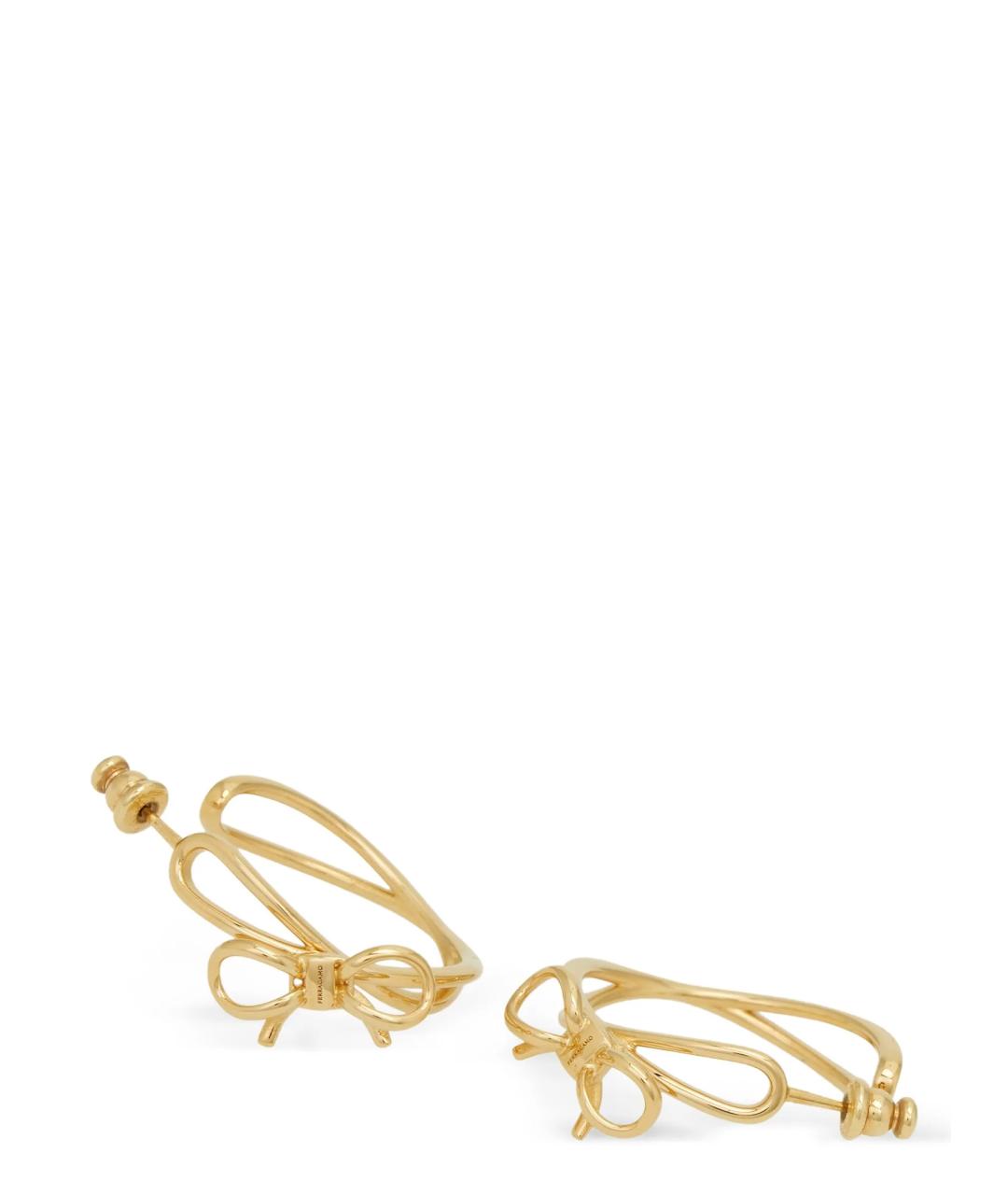 FERRAGAMO Золотые латунные серьги, фото 2