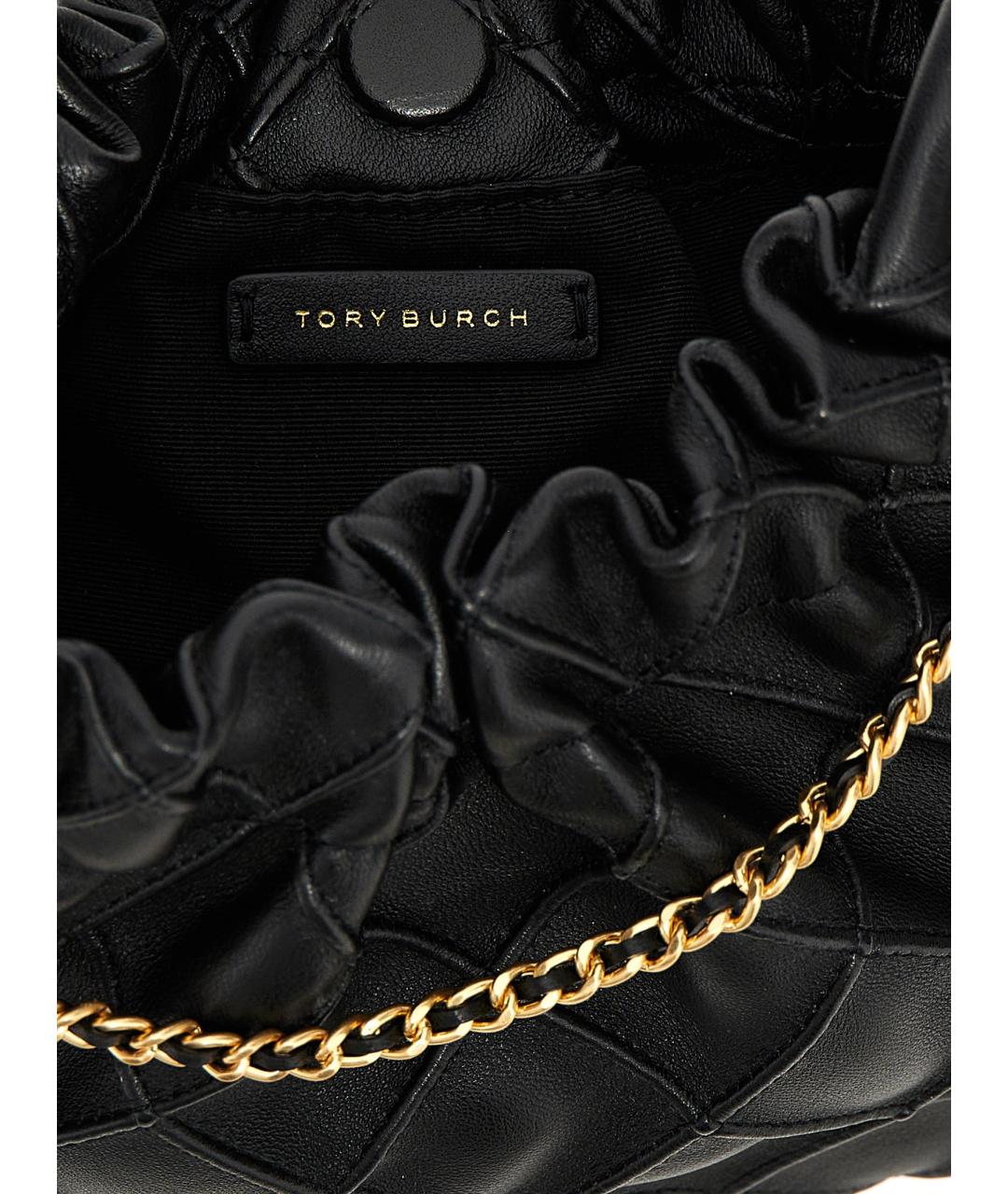 TORY BURCH Черная кожаная сумка через плечо, фото 4