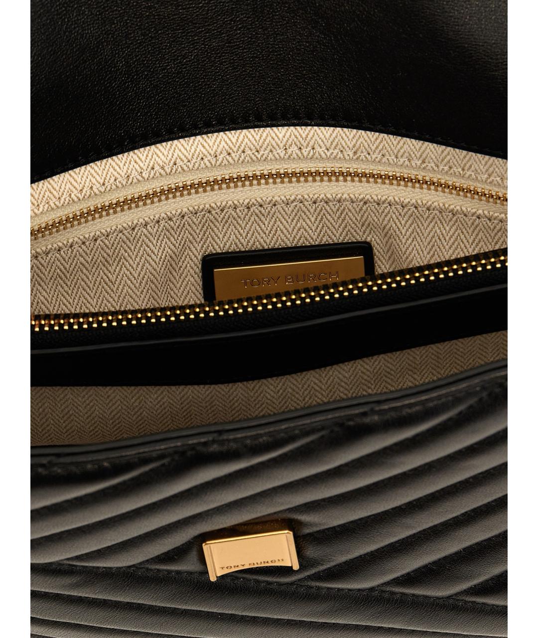 TORY BURCH Черная кожаная сумка через плечо, фото 4