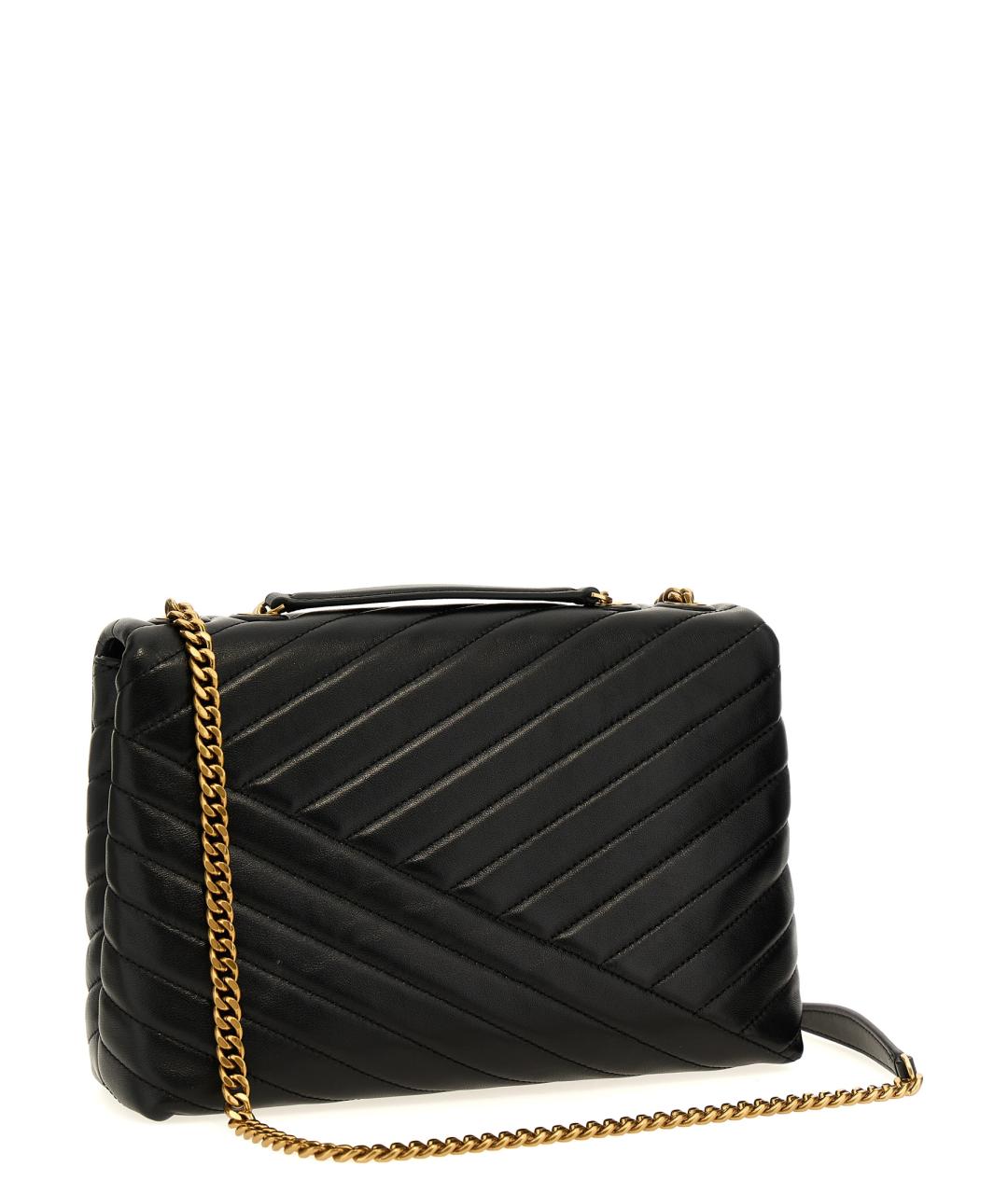 TORY BURCH Черная кожаная сумка через плечо, фото 2