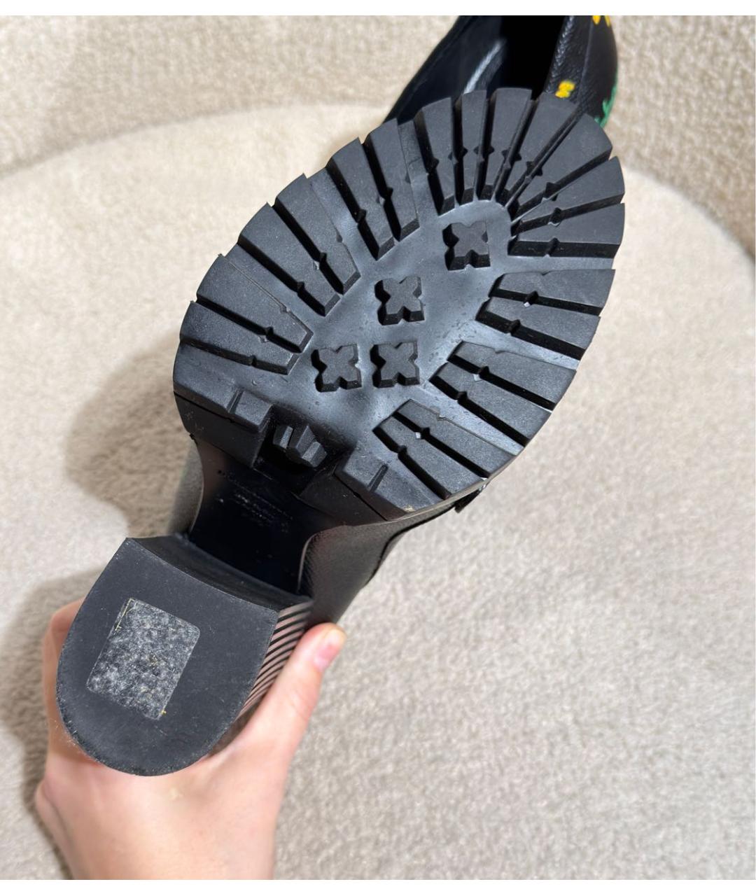 DOLCE&GABBANA Черные кожаные туфли, фото 8