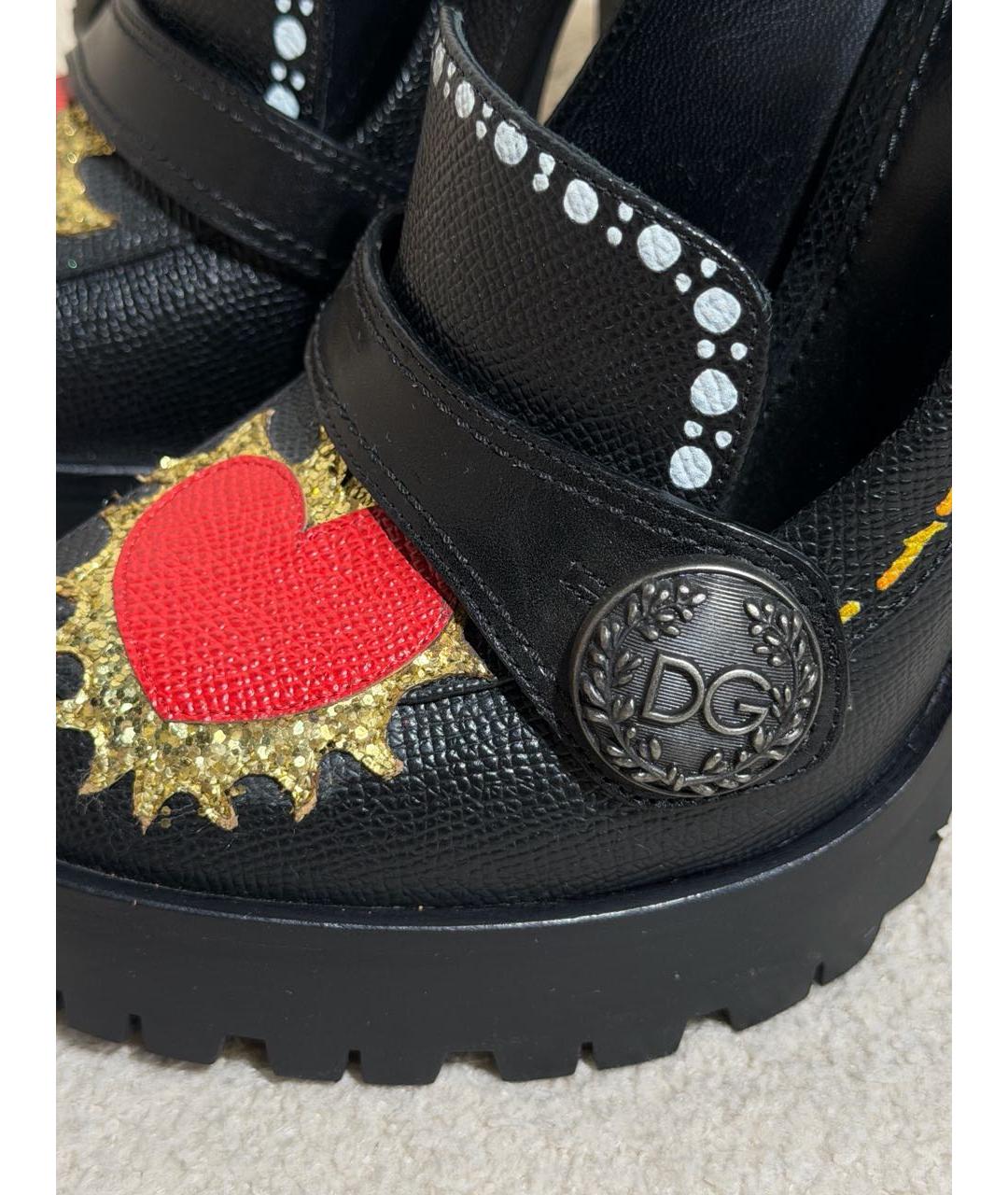 DOLCE&GABBANA Черные кожаные туфли, фото 7