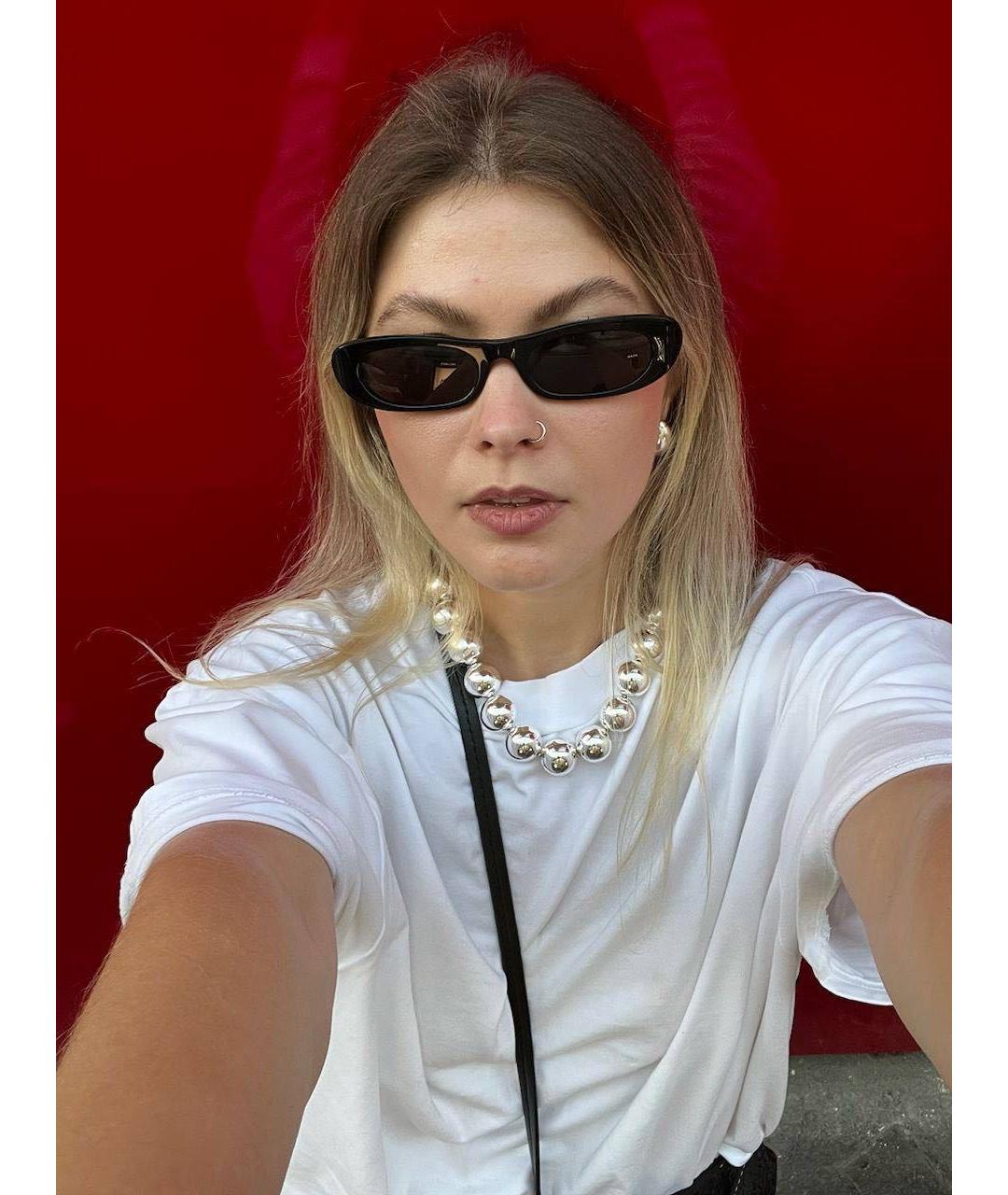 SAINT LAURENT Черные пластиковые солнцезащитные очки, фото 5