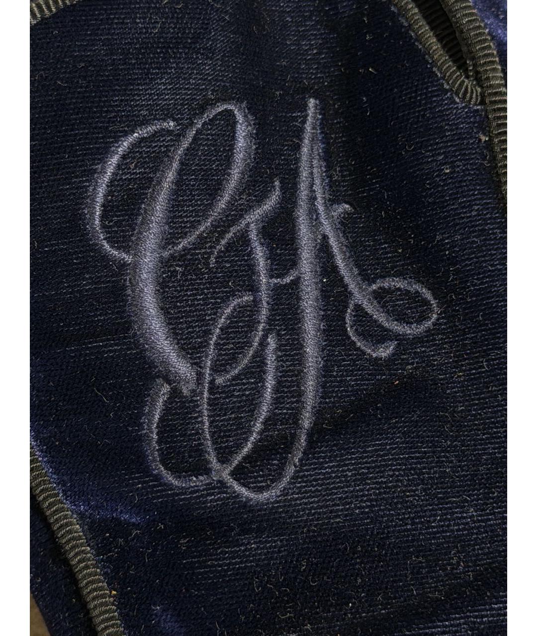 GIORGIO ARMANI Темно-синие бархатные лоферы, фото 6