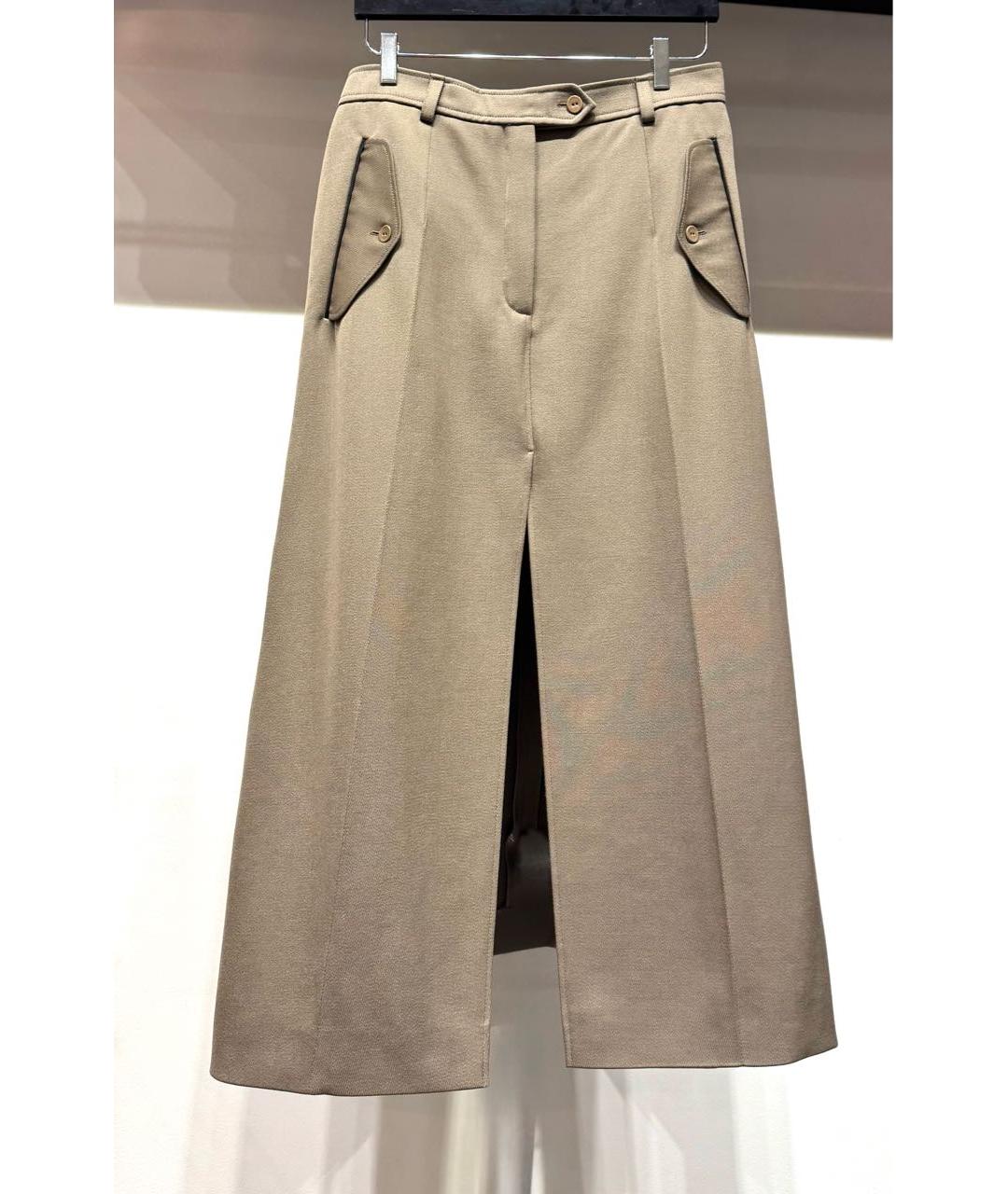 NINA RICCI Бежевая шерстяная юбка миди, фото 8