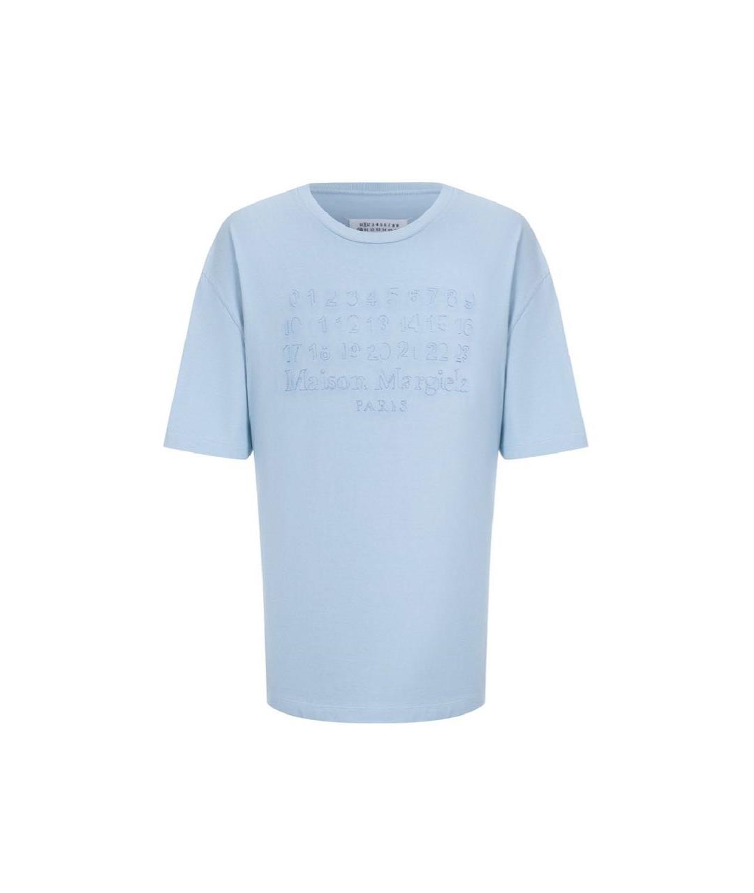 MAISON MARGIELA Голубая хлопковая футболка, фото 1