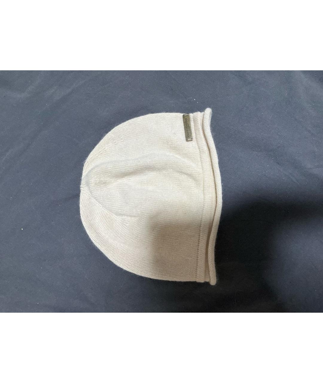 LOUIS VUITTON Бежевая шерстяная шапка, фото 5