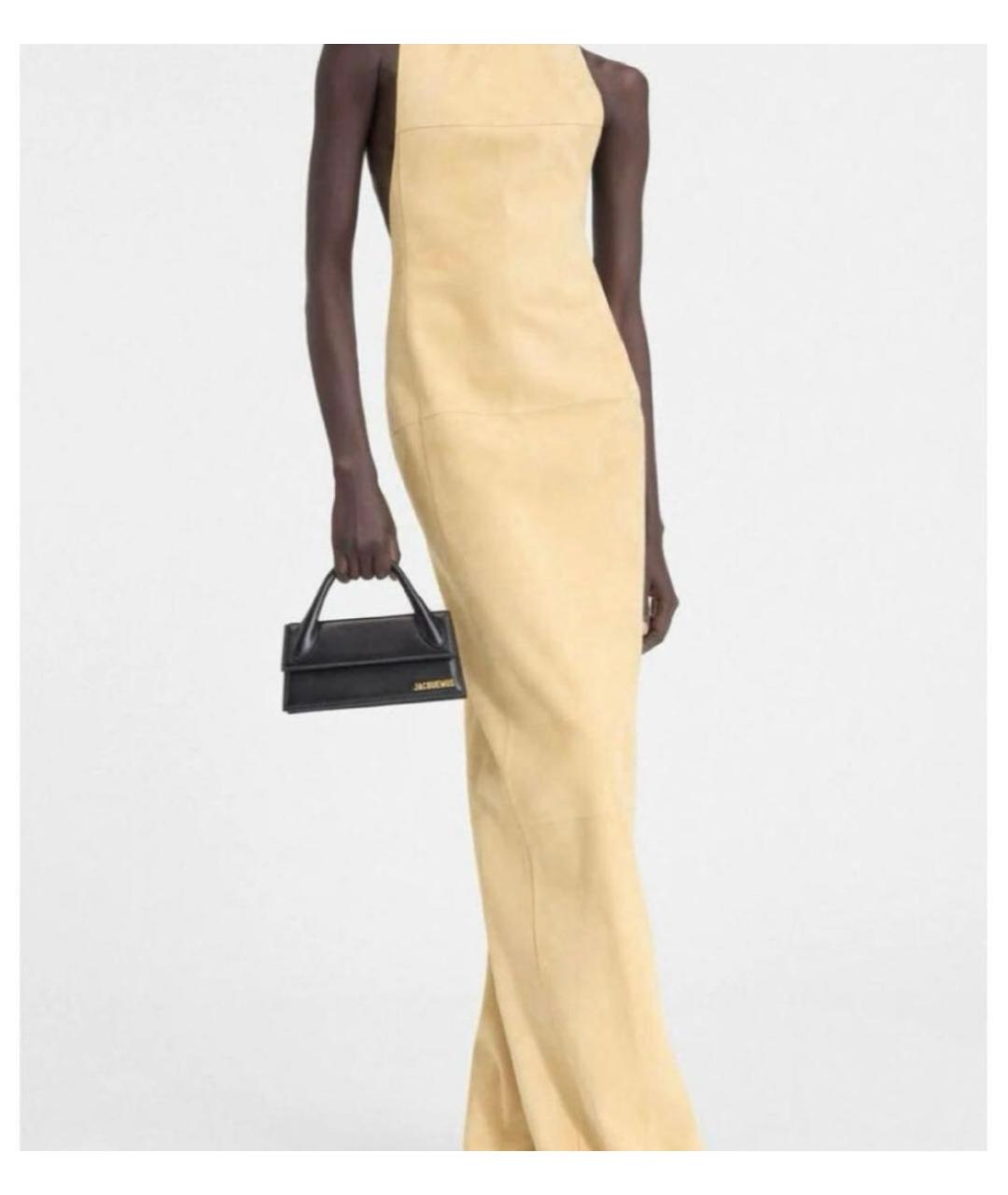 JACQUEMUS Черная кожаная сумка через плечо, фото 5