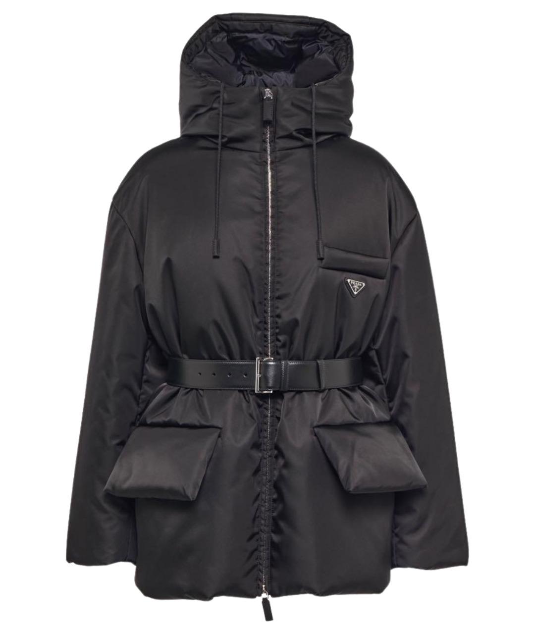 PRADA Черный синтетический пуховик, фото 1