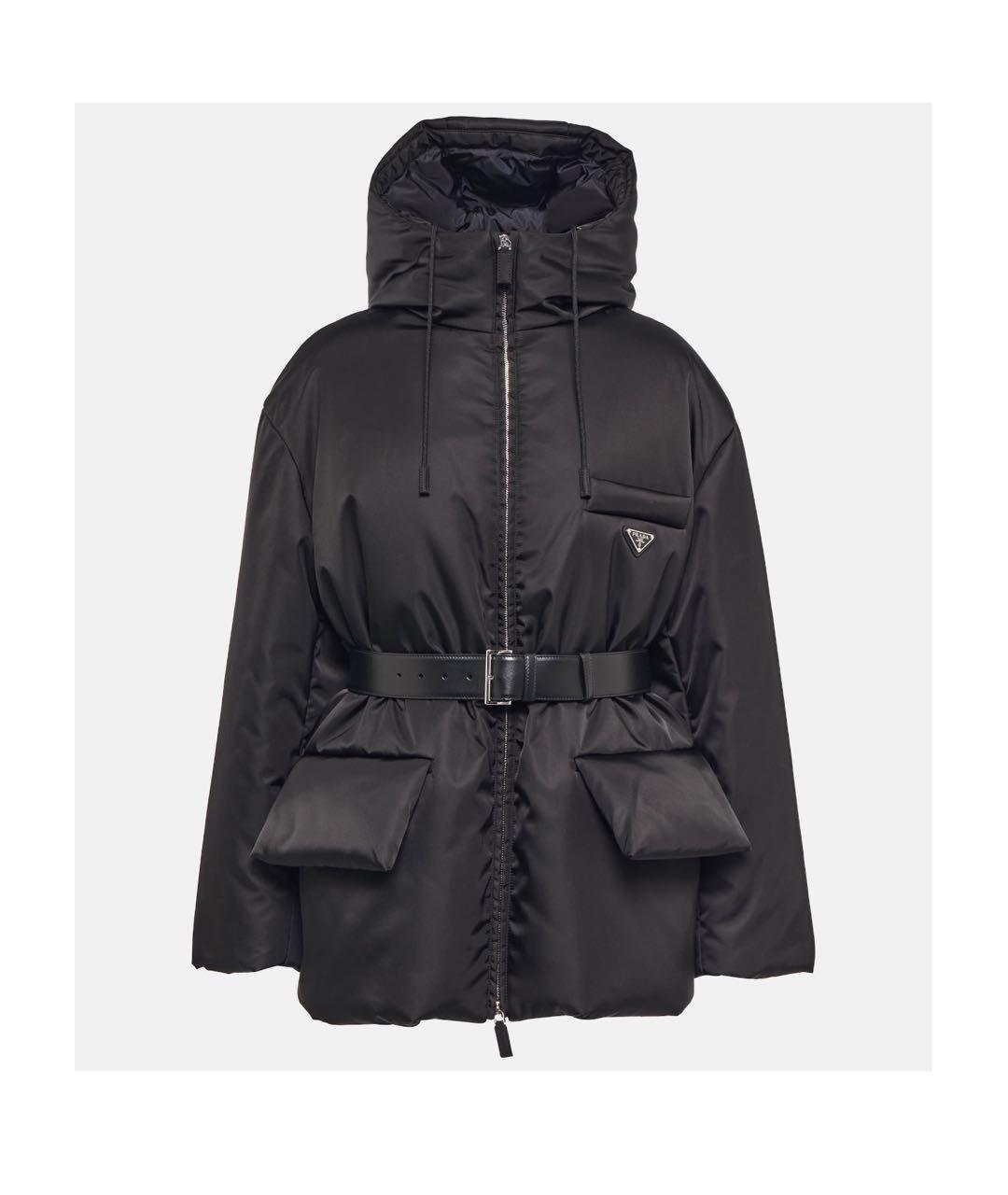 PRADA Черный синтетический пуховик, фото 6