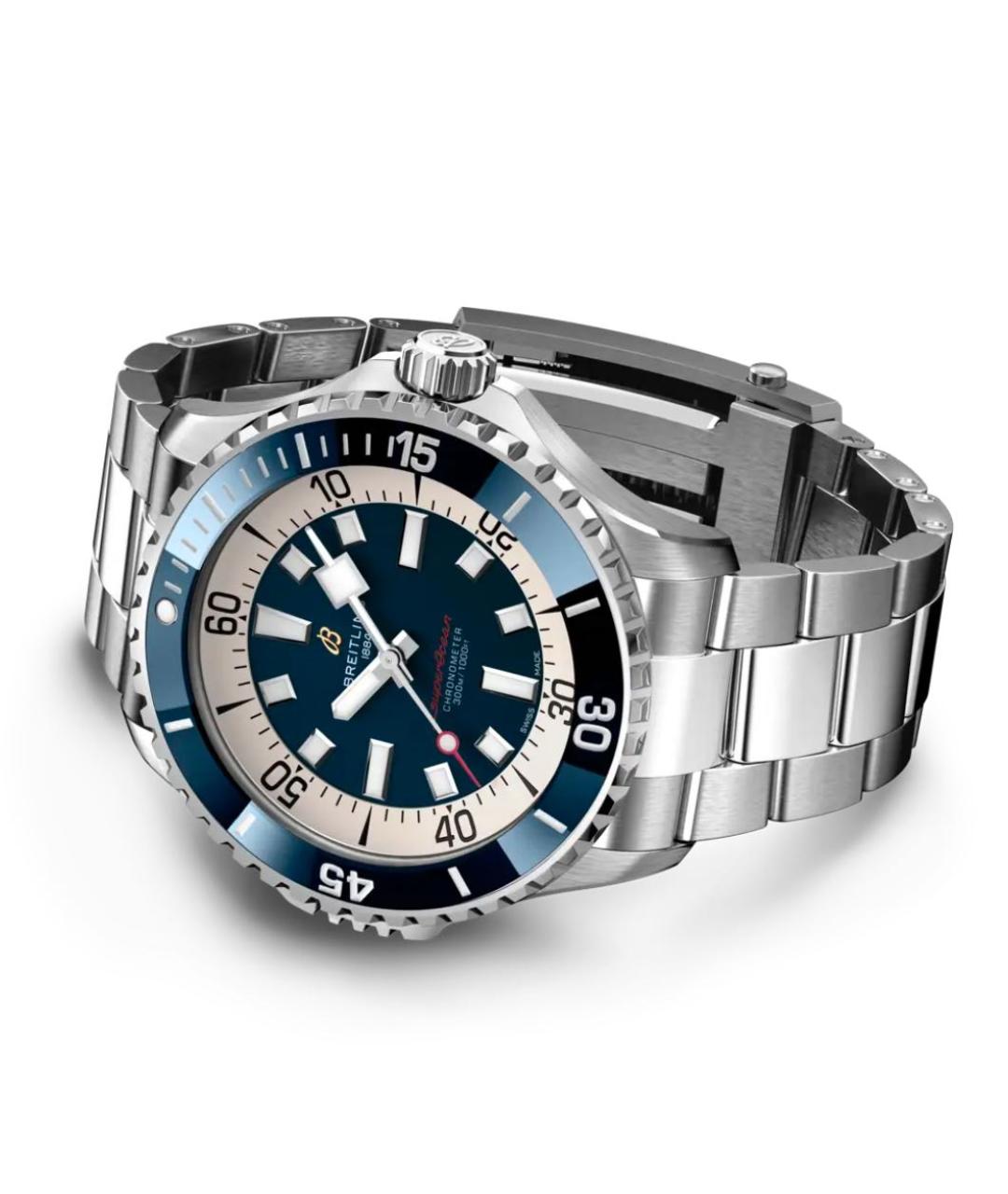BREITLING SUPEROCEAN Серебряные металлические часы, фото 3