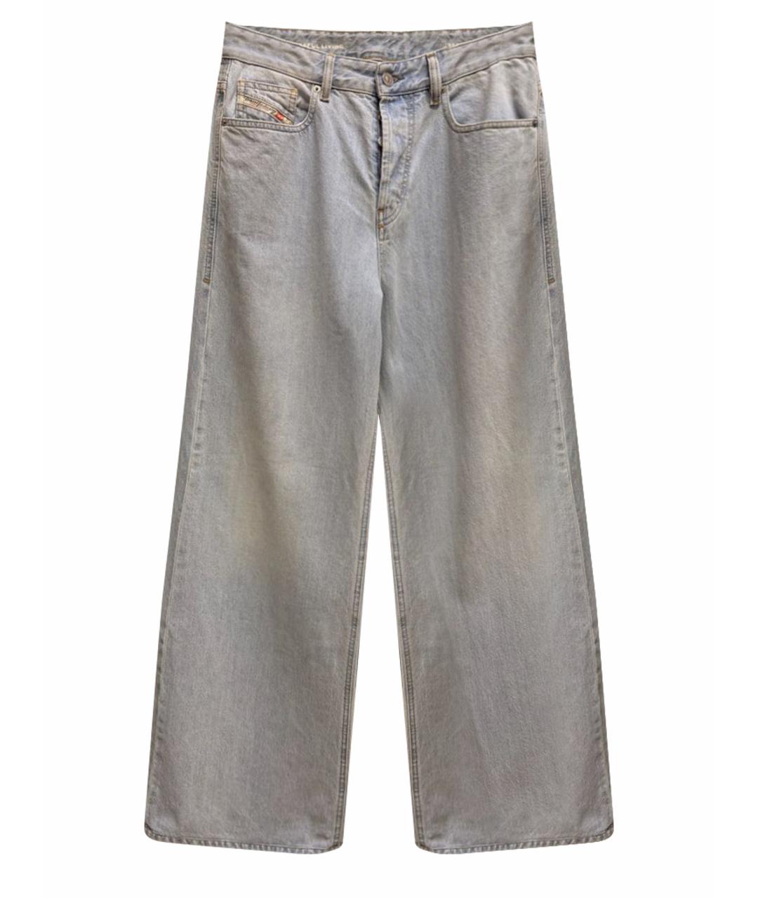 DIESEL Голубые хлопковые джинсы клеш, фото 1