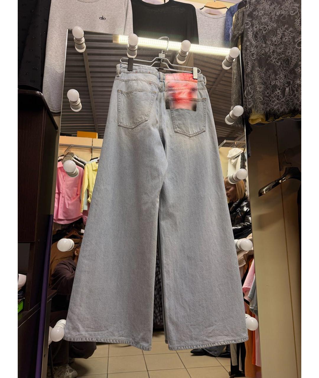 DIESEL Голубые хлопковые джинсы клеш, фото 3