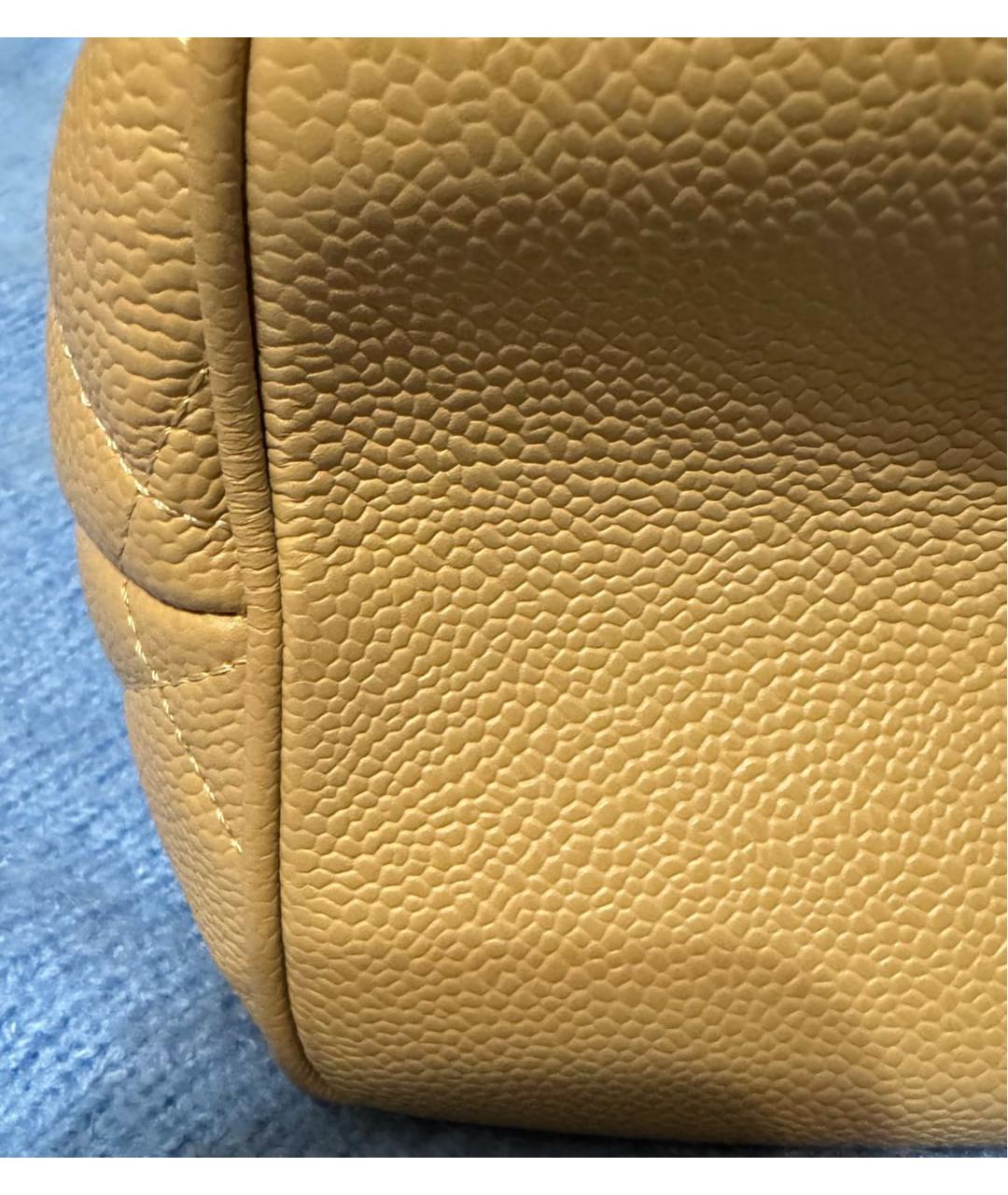 CHANEL Бежевая кожаная сумка тоут, фото 3