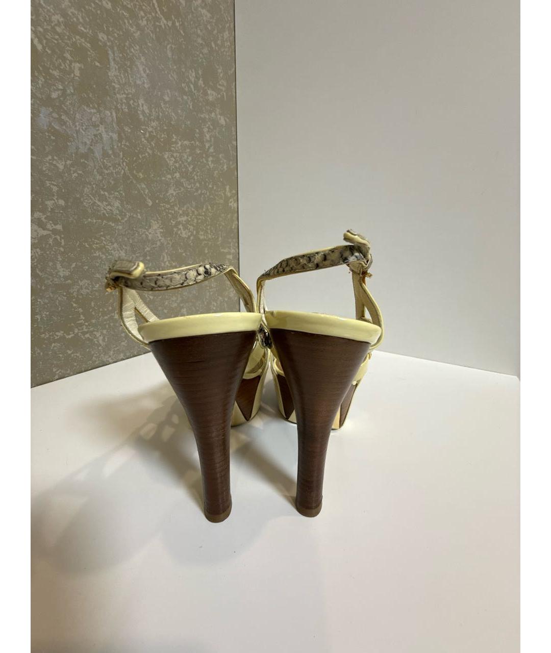 LOUIS VUITTON Мульти кожаные босоножки, фото 4