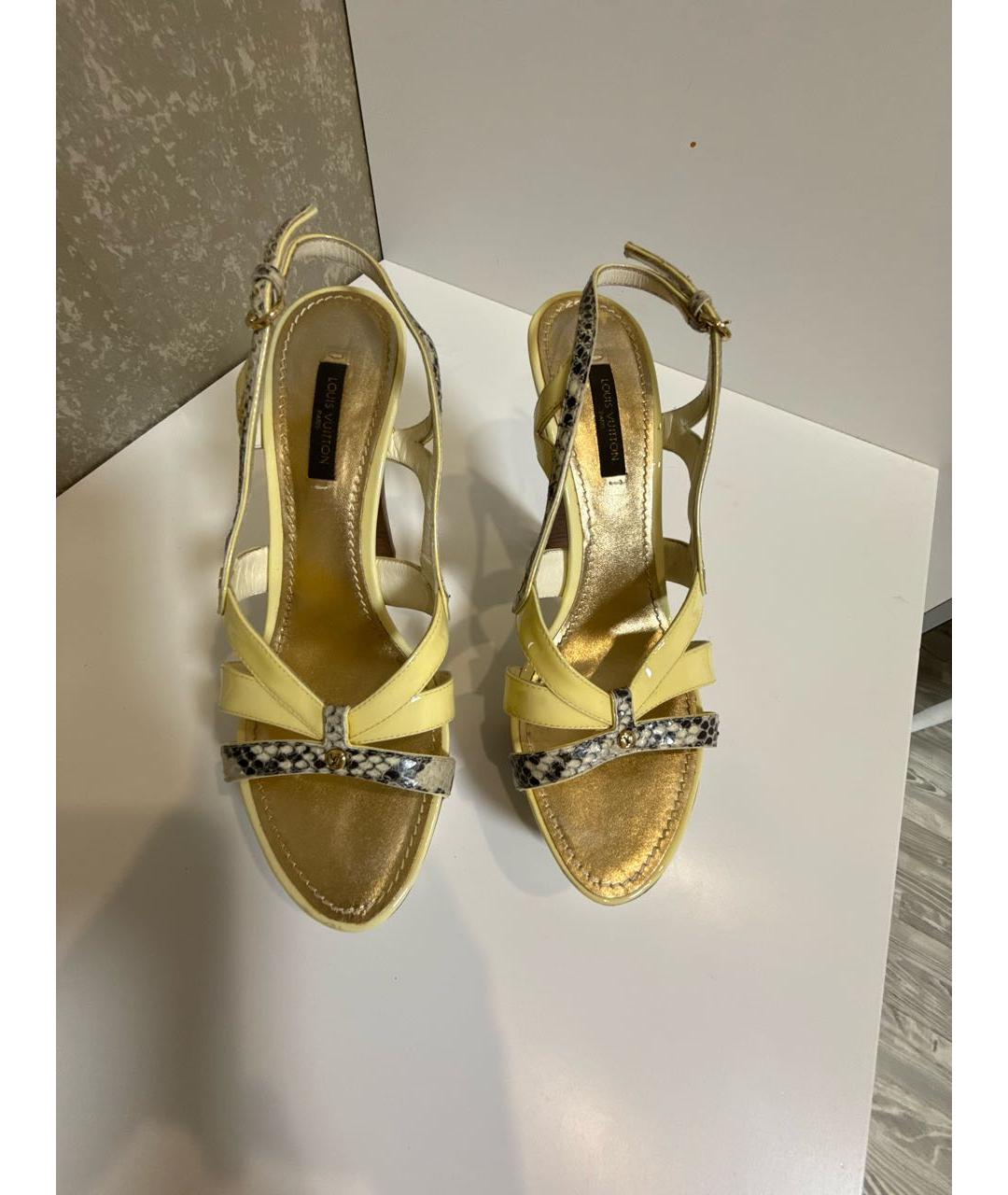 LOUIS VUITTON Мульти кожаные босоножки, фото 2