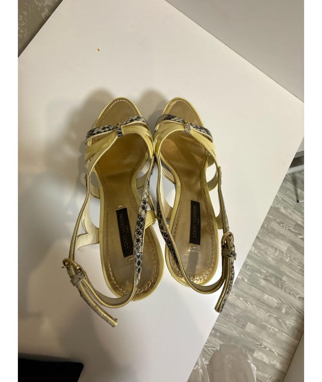 LOUIS VUITTON Мульти кожаные босоножки, фото 3