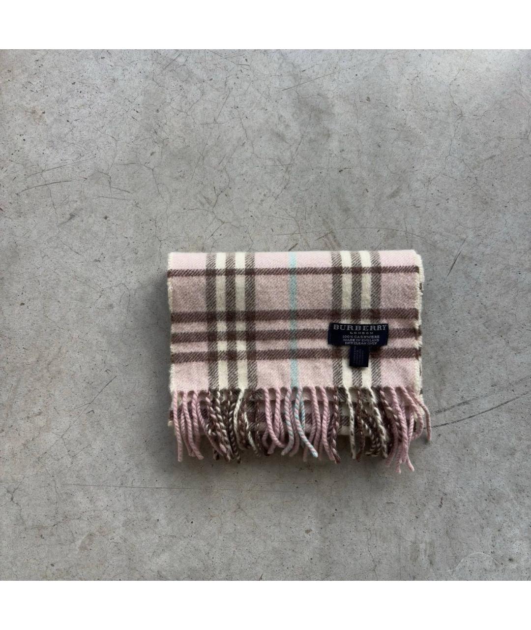 BURBERRY Бежевый кашемировый шарф, фото 4