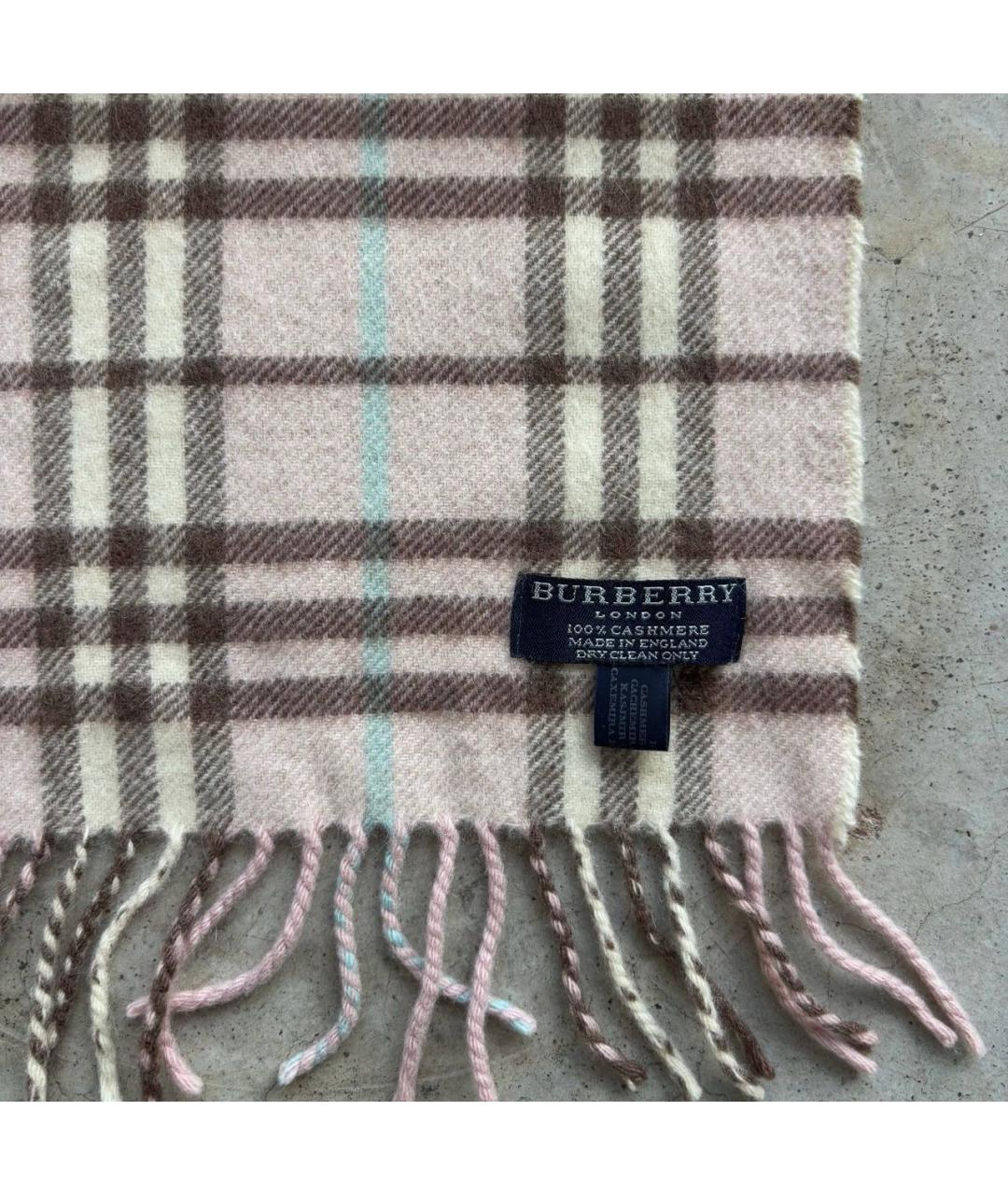 BURBERRY Бежевый кашемировый шарф, фото 3