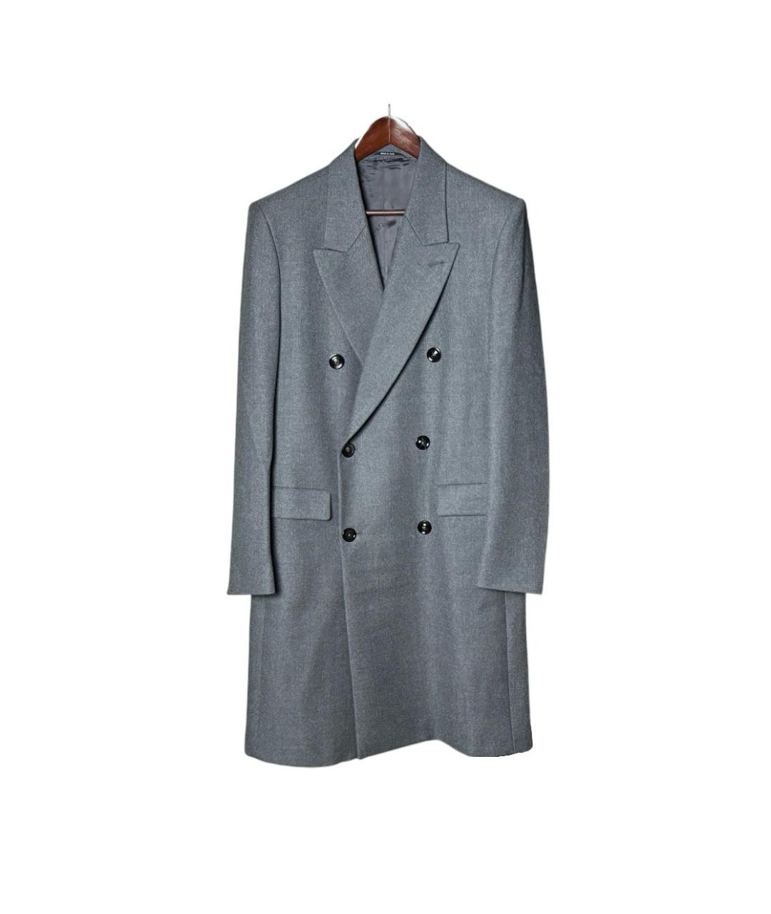 MAISON MARGIELA Антрацитовое шерстяное пальто, фото 2