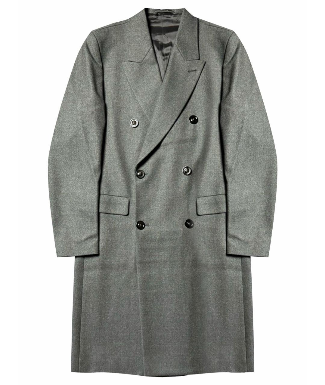 MAISON MARGIELA Антрацитовое шерстяное пальто, фото 1