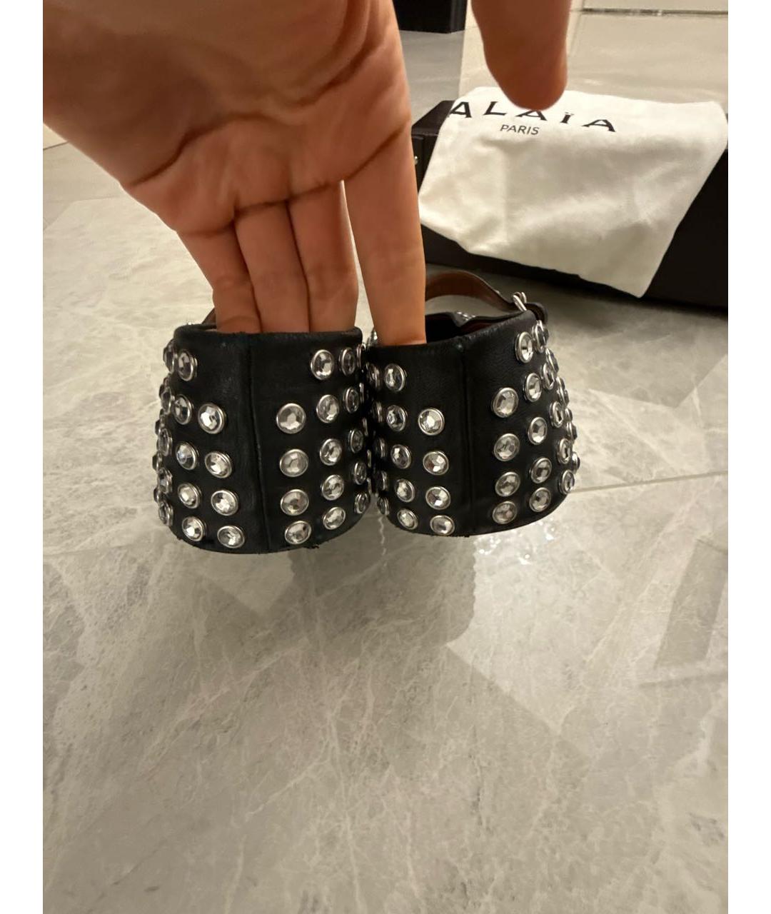 ALAIA Черные кожаные балетки, фото 4