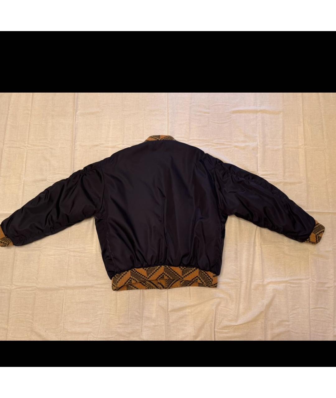 PRADA Темно-синяя полиэстеровая куртка, фото 6