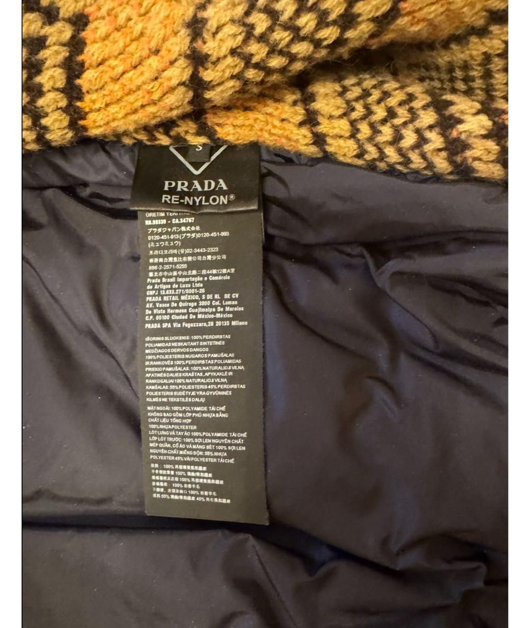 PRADA Темно-синяя полиэстеровая куртка, фото 3