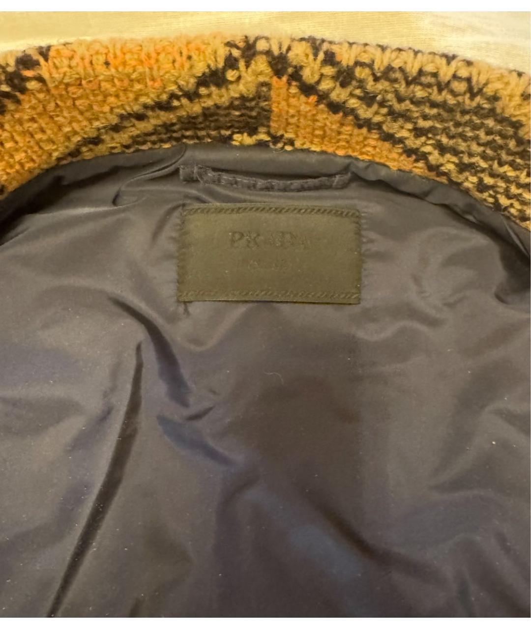 PRADA Темно-синяя полиэстеровая куртка, фото 4