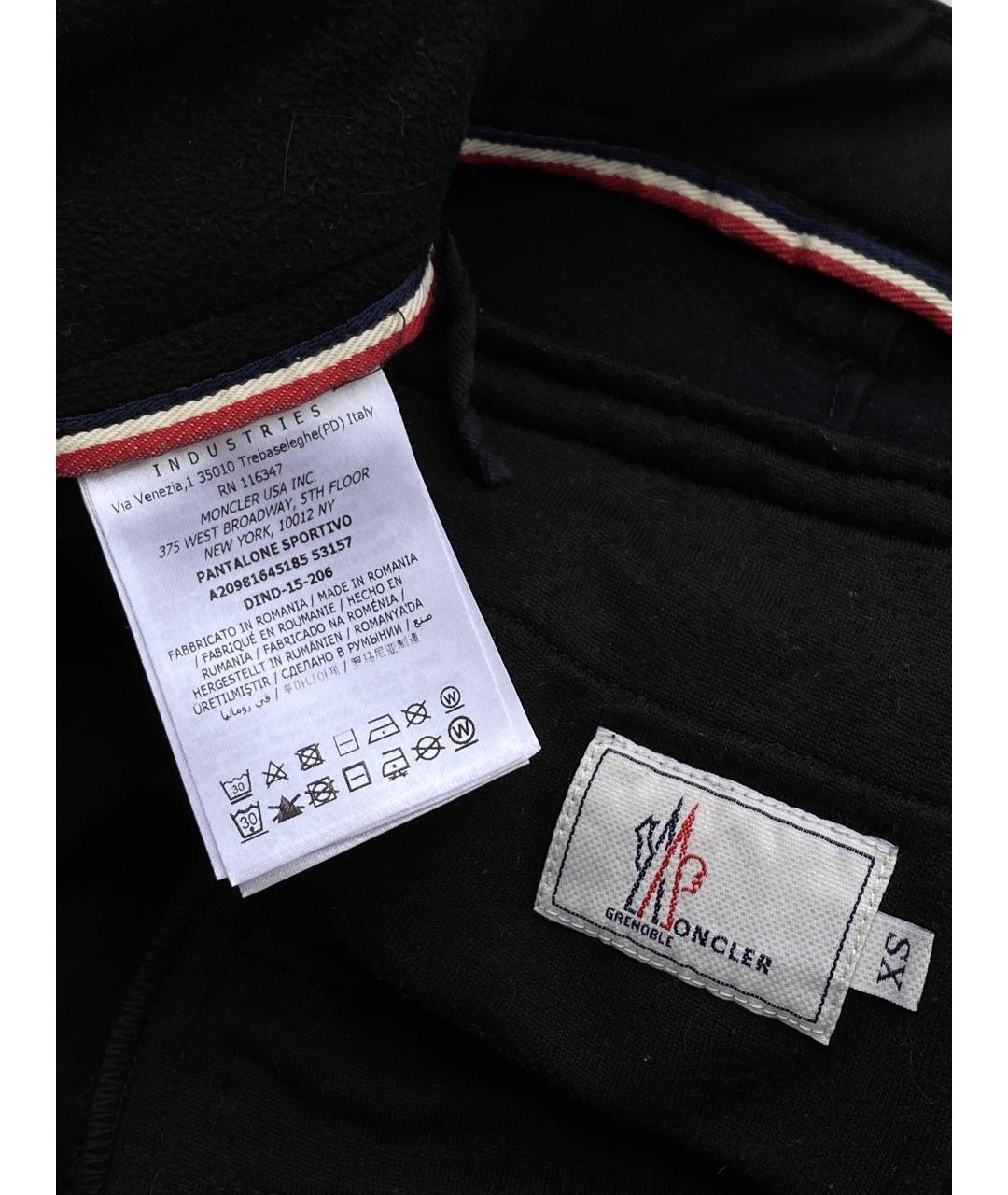 MONCLER GRENOBLE Черные полиамидовые спортивные брюки и шорты, фото 9