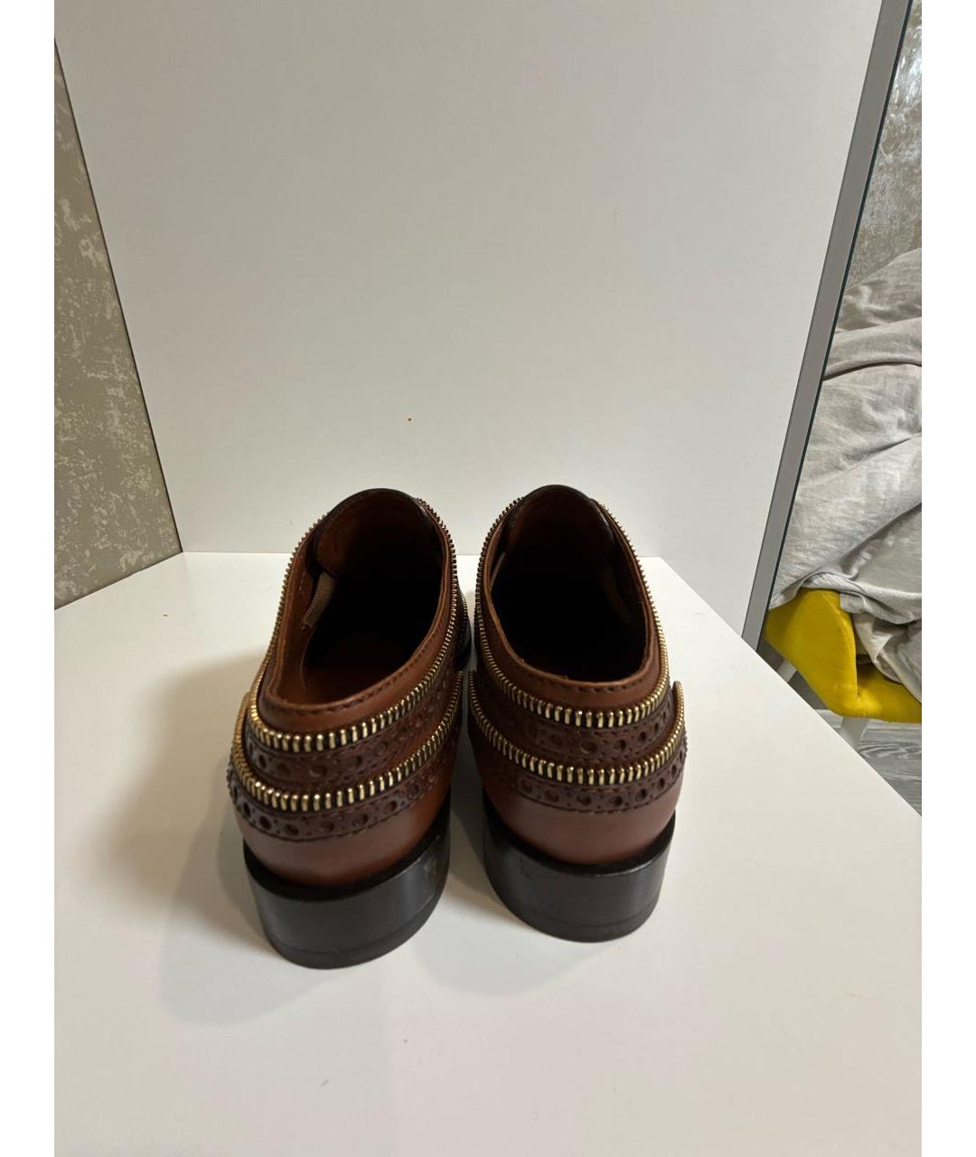 LOUIS VUITTON Коричневые кожаные брогги и оксфорды, фото 4