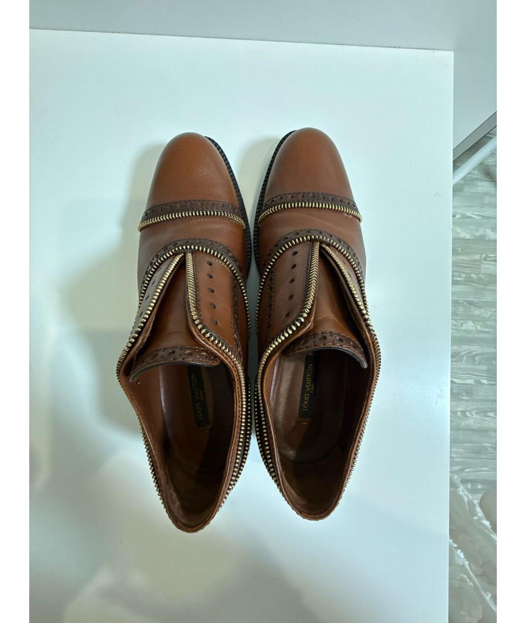 LOUIS VUITTON Коричневые кожаные брогги и оксфорды, фото 3