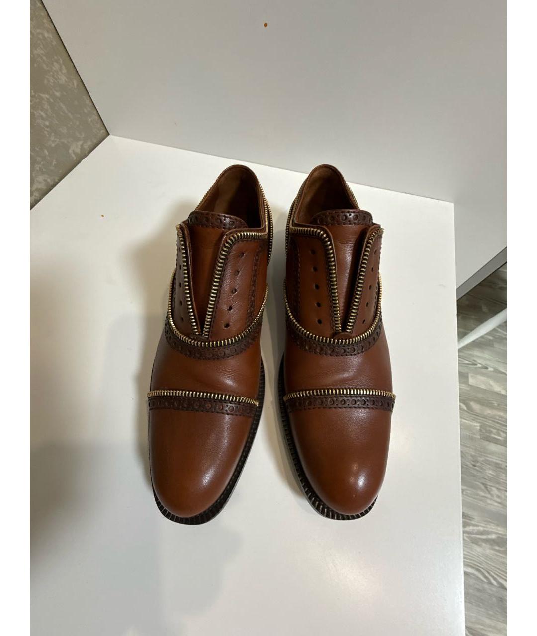 LOUIS VUITTON Коричневые кожаные брогги и оксфорды, фото 2