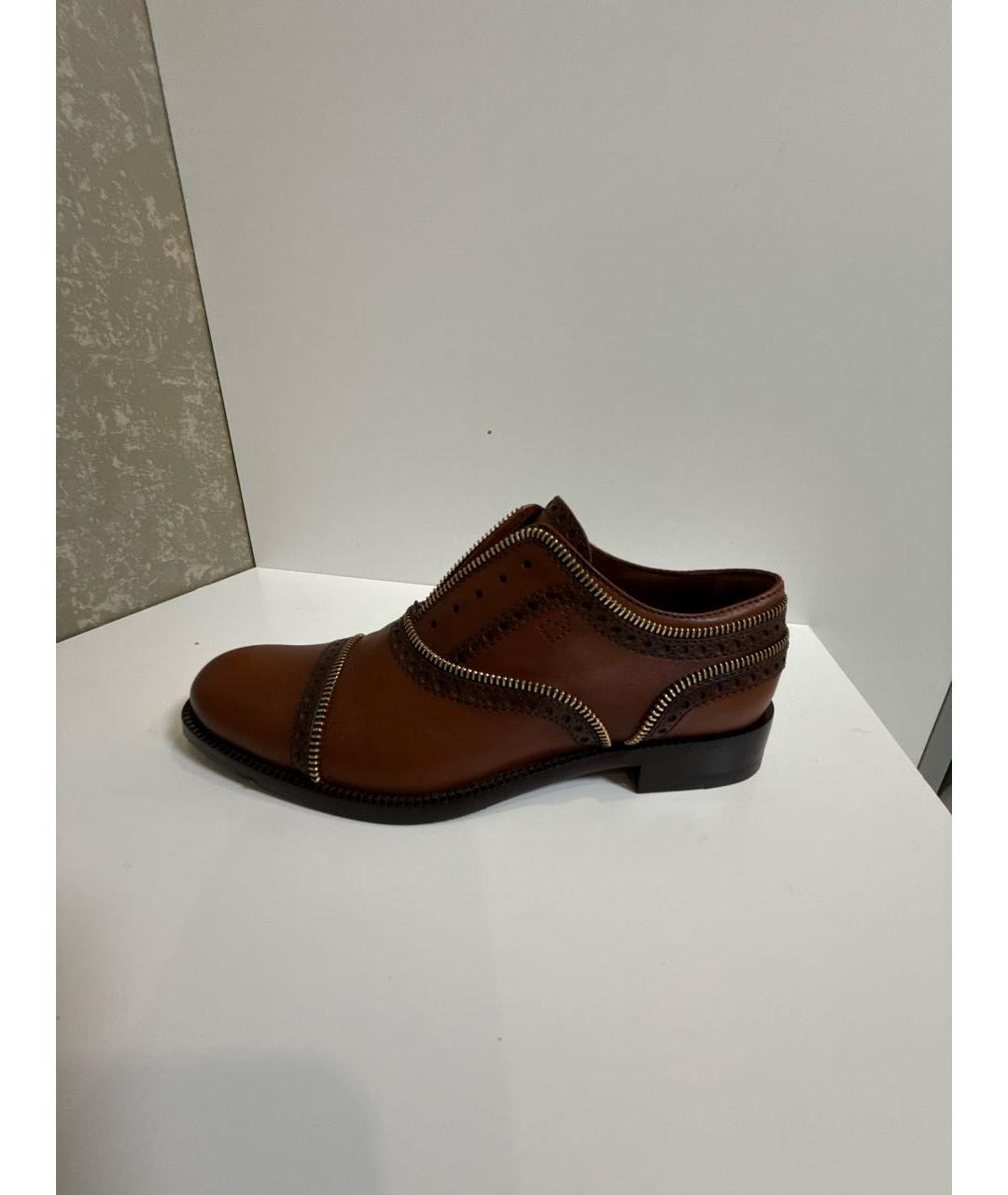LOUIS VUITTON Коричневые кожаные брогги и оксфорды, фото 7