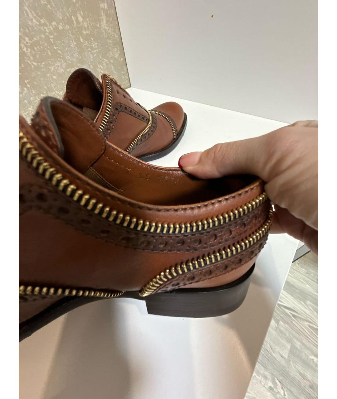 LOUIS VUITTON Коричневые кожаные брогги и оксфорды, фото 5