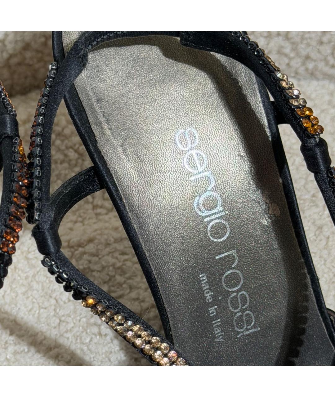 SERGIO ROSSI Черные текстильные туфли, фото 8