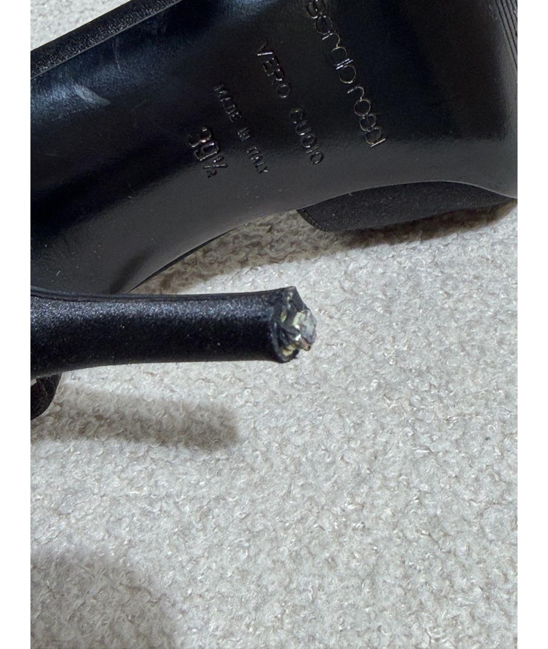 SERGIO ROSSI Черные текстильные туфли, фото 6