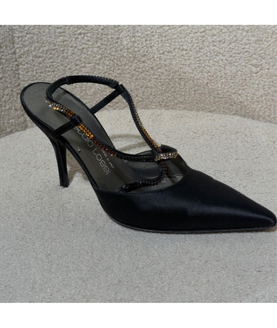 SERGIO ROSSI Черные текстильные туфли, фото 9