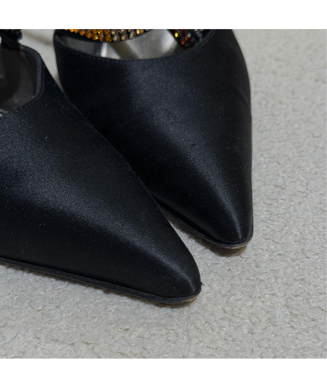 SERGIO ROSSI Черные текстильные туфли, фото 5