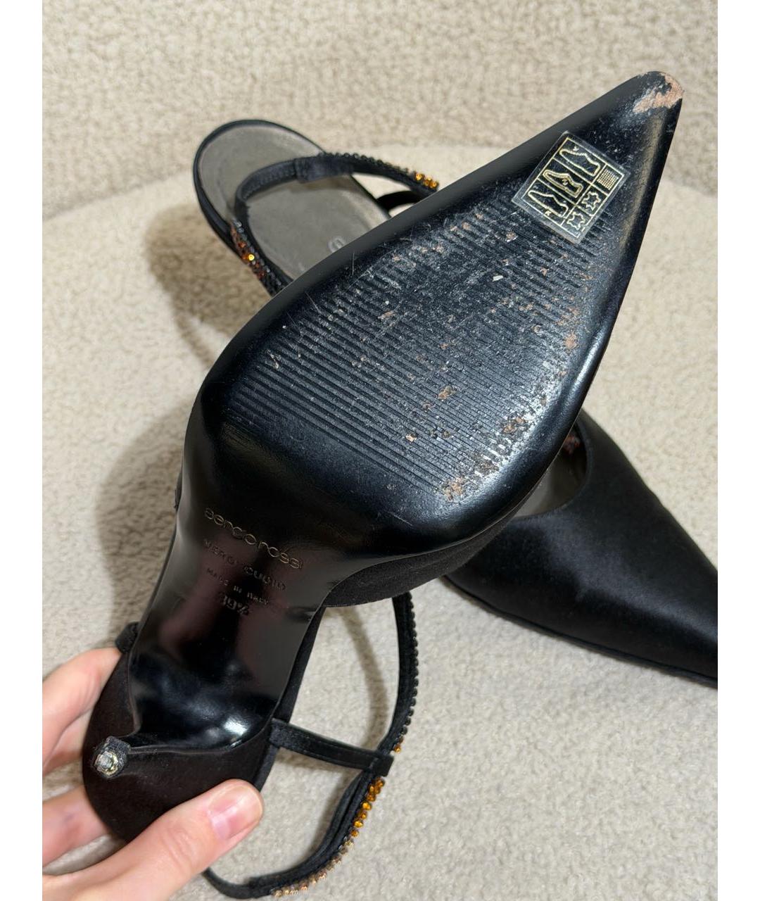 SERGIO ROSSI Черные текстильные туфли, фото 7