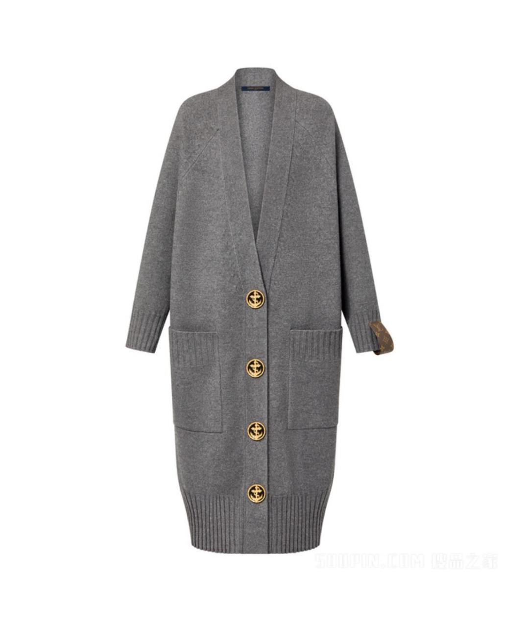 LOUIS VUITTON Серое шерстяное пальто, фото 1