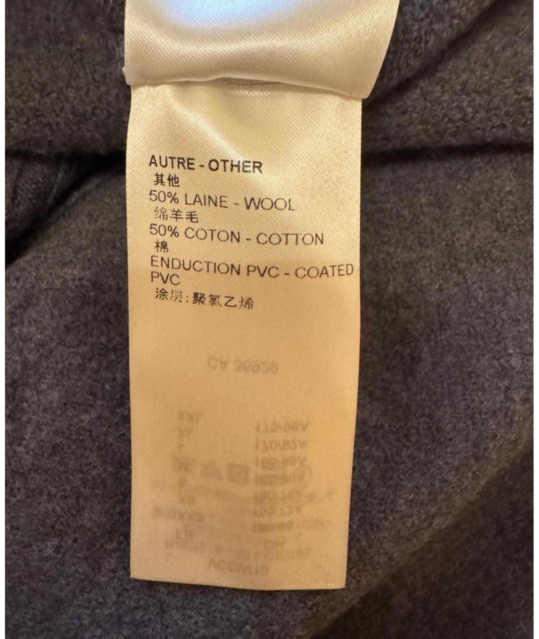 LOUIS VUITTON Серое шерстяное пальто, фото 6