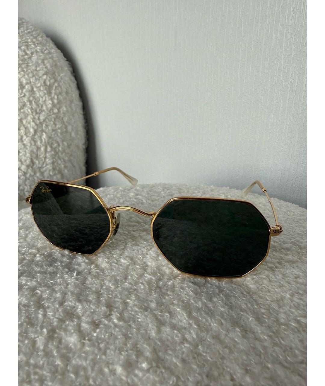 RAY BAN Черные металлические солнцезащитные очки, фото 8