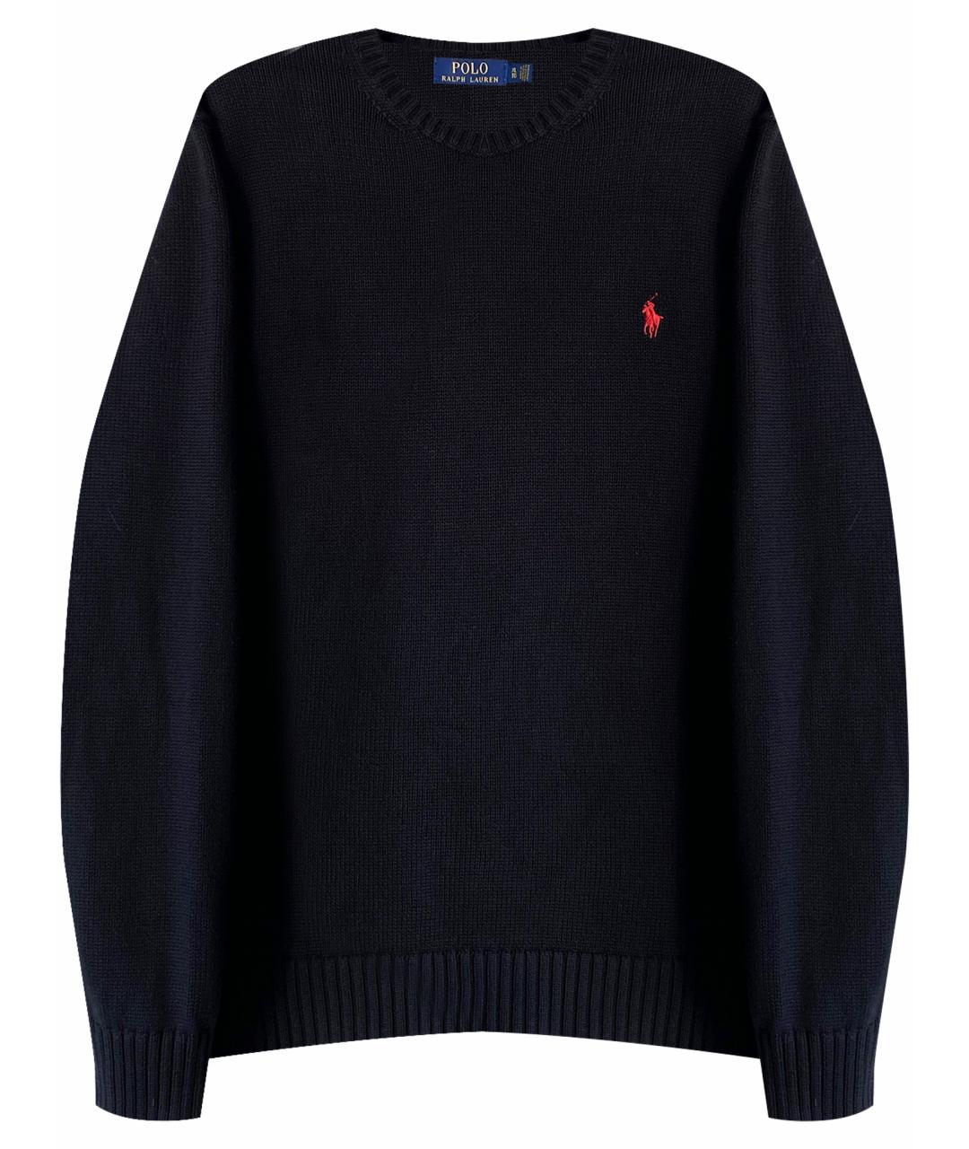 POLO RALPH LAUREN Черный хлопковый джемпер / свитер, фото 1