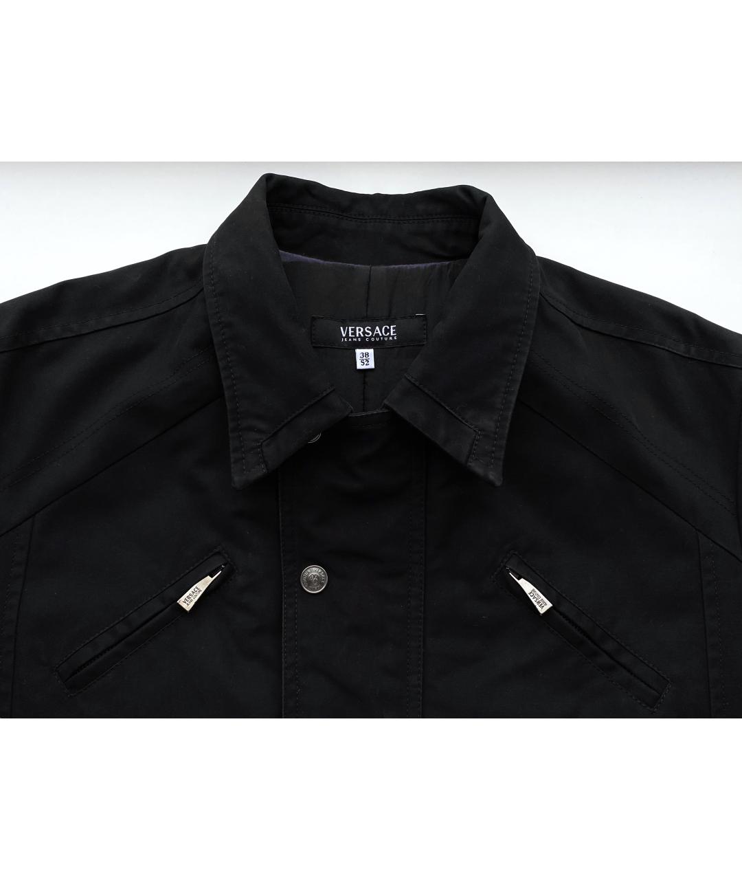 VERSACE JEANS COUTURE Черная хлопковая куртка, фото 3