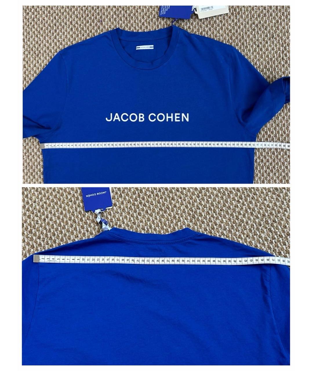 JACOB COHEN Синяя хлопковая футболка, фото 7