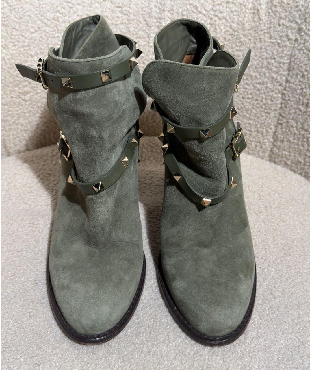 VALENTINO Хаки замшевые ботильоны, фото 2