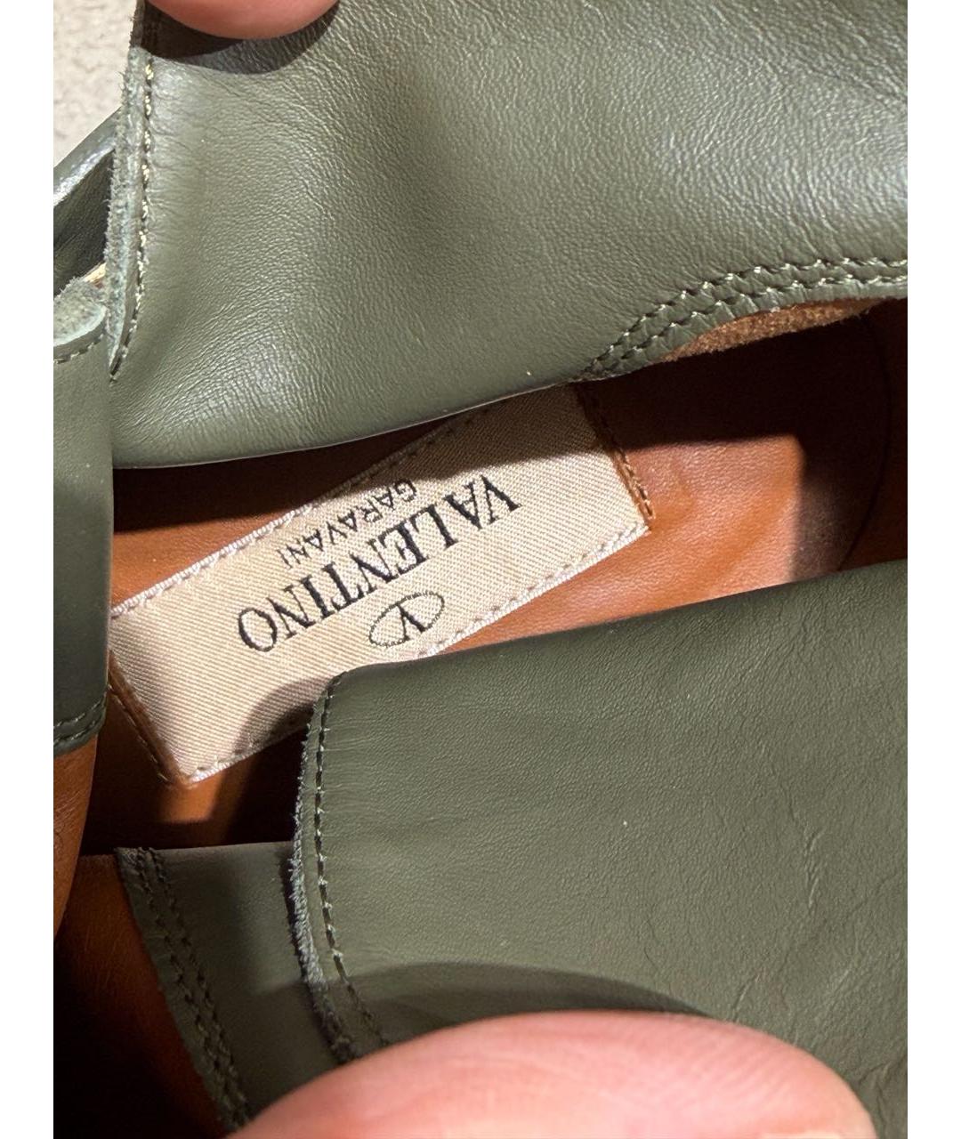 VALENTINO Хаки замшевые ботильоны, фото 3