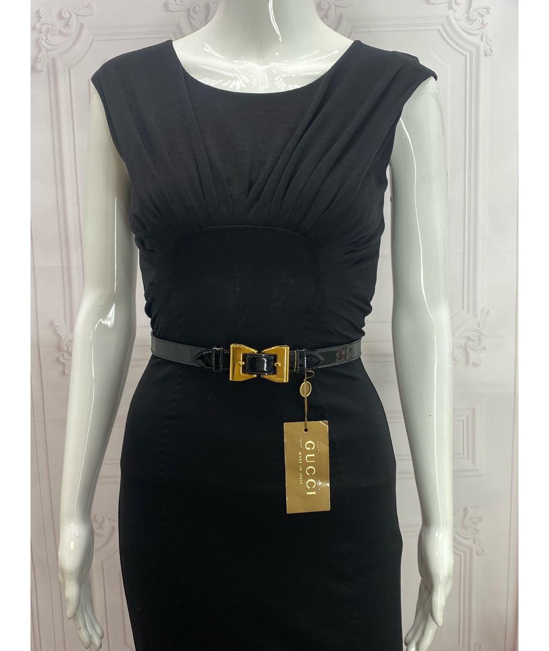 GUCCI Черный кожаный ремень, фото 5